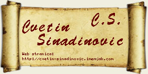 Cvetin Sinadinović vizit kartica